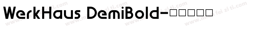 WerkHaus DemiBold字体转换